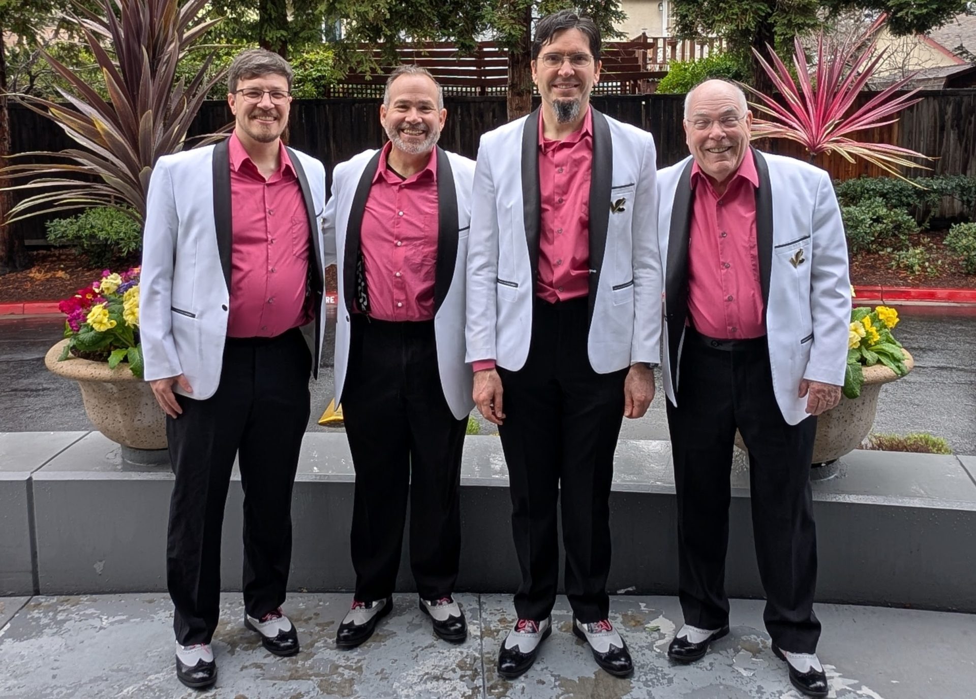 Vocal Capital quartet performing outdoors